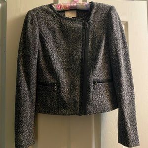 Loft Blazer - Stretchy with diagonal zipper close and pockets!